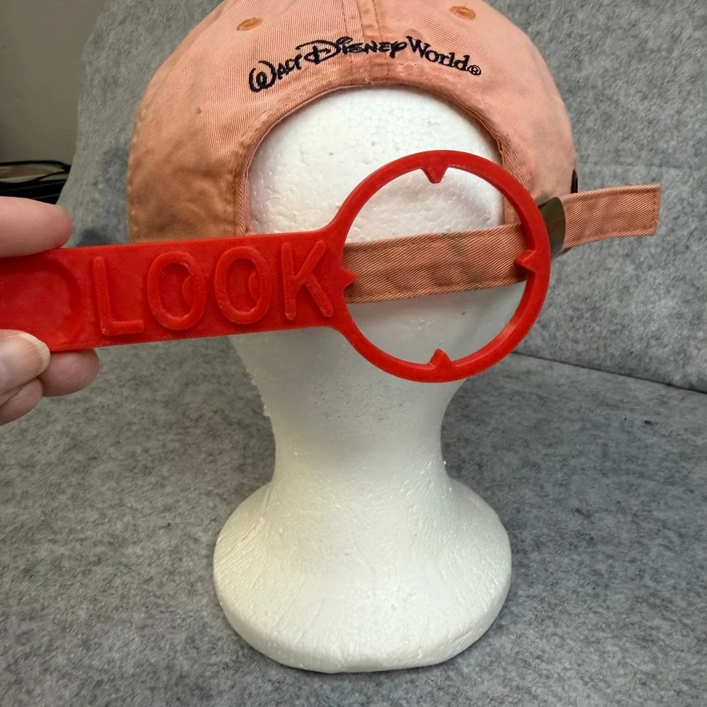 Vintage Walt Disney World Grumpy Snow White 1937 Salmon Pink Cotton Dad Hat Adlt